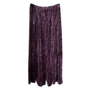 NWT Emporio Armani Women’s Purple Velvet Wide Leg Palazzo Pants - EU 46/US 12
